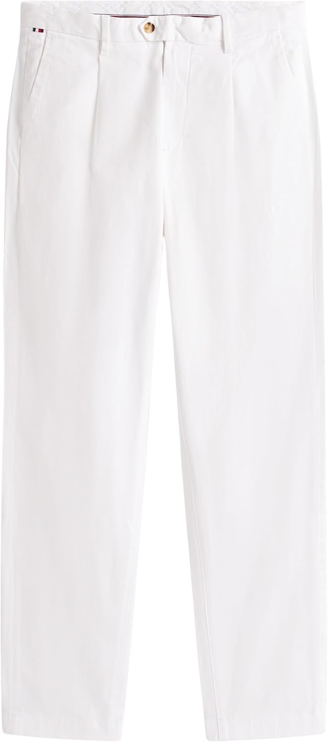 Detalle de Tommy Hilfiger Herren Chino Hose Harlem Satin Relaxed Fit – lässig, bequem und stilvoll