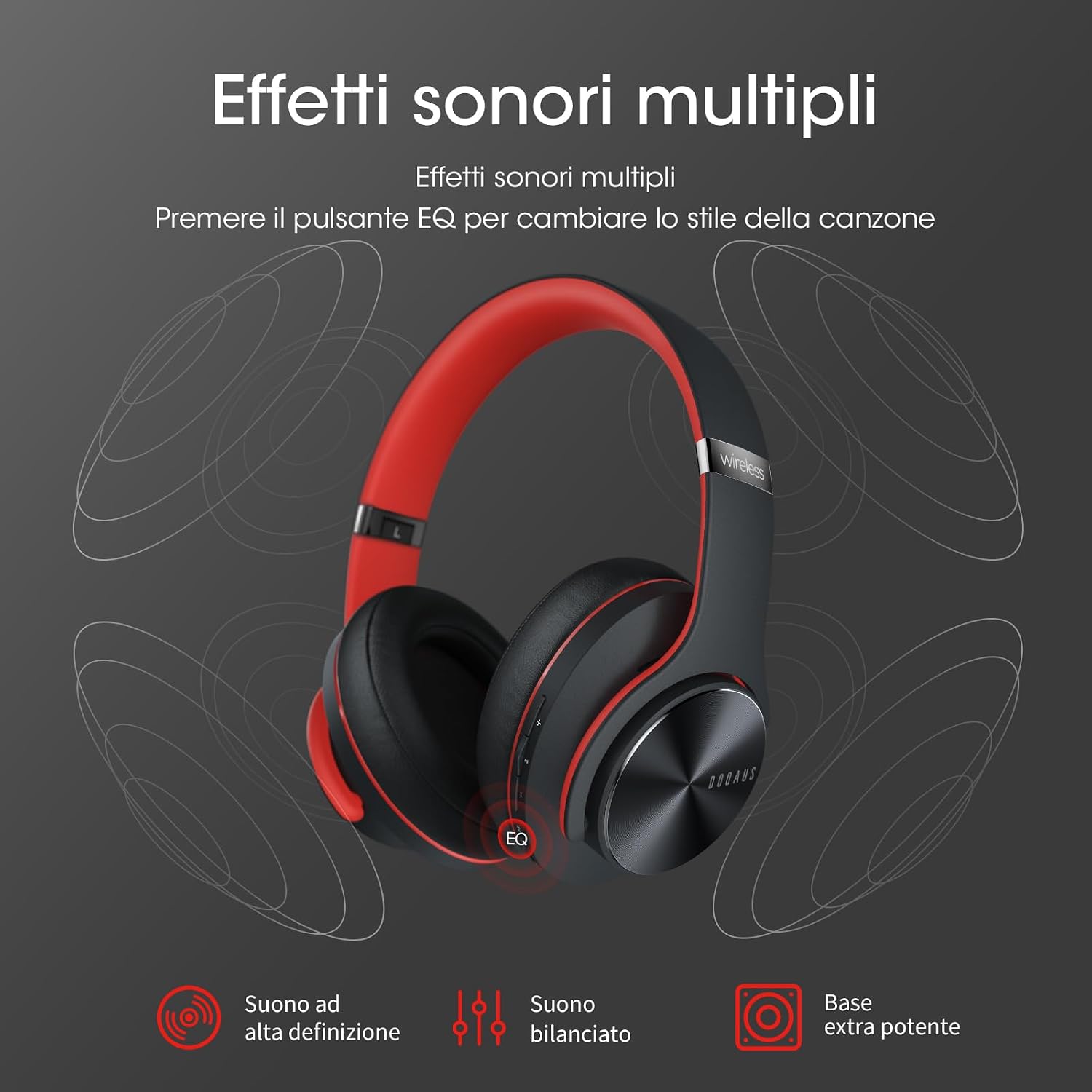 Thumbnail 6 de DOQAUS Cuffie Bluetooth Over Ear 90 ore