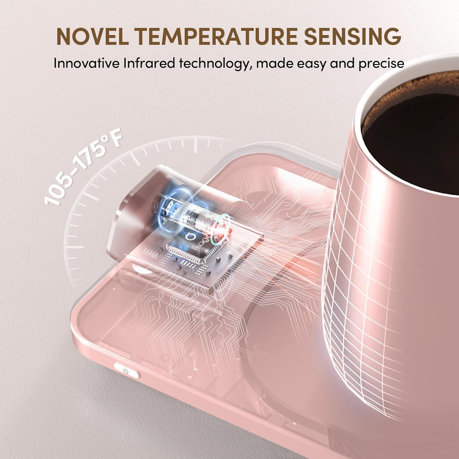 Detalle de Coffee Mug Warmer & iKago Mug Set: Accurate Temperature Control for Desk