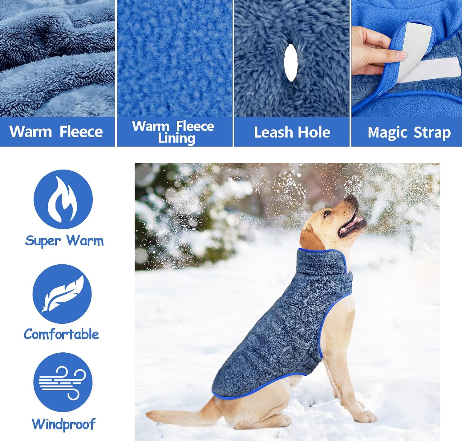 Detalle 2 de Malier Reversible Fleece Dog Coat