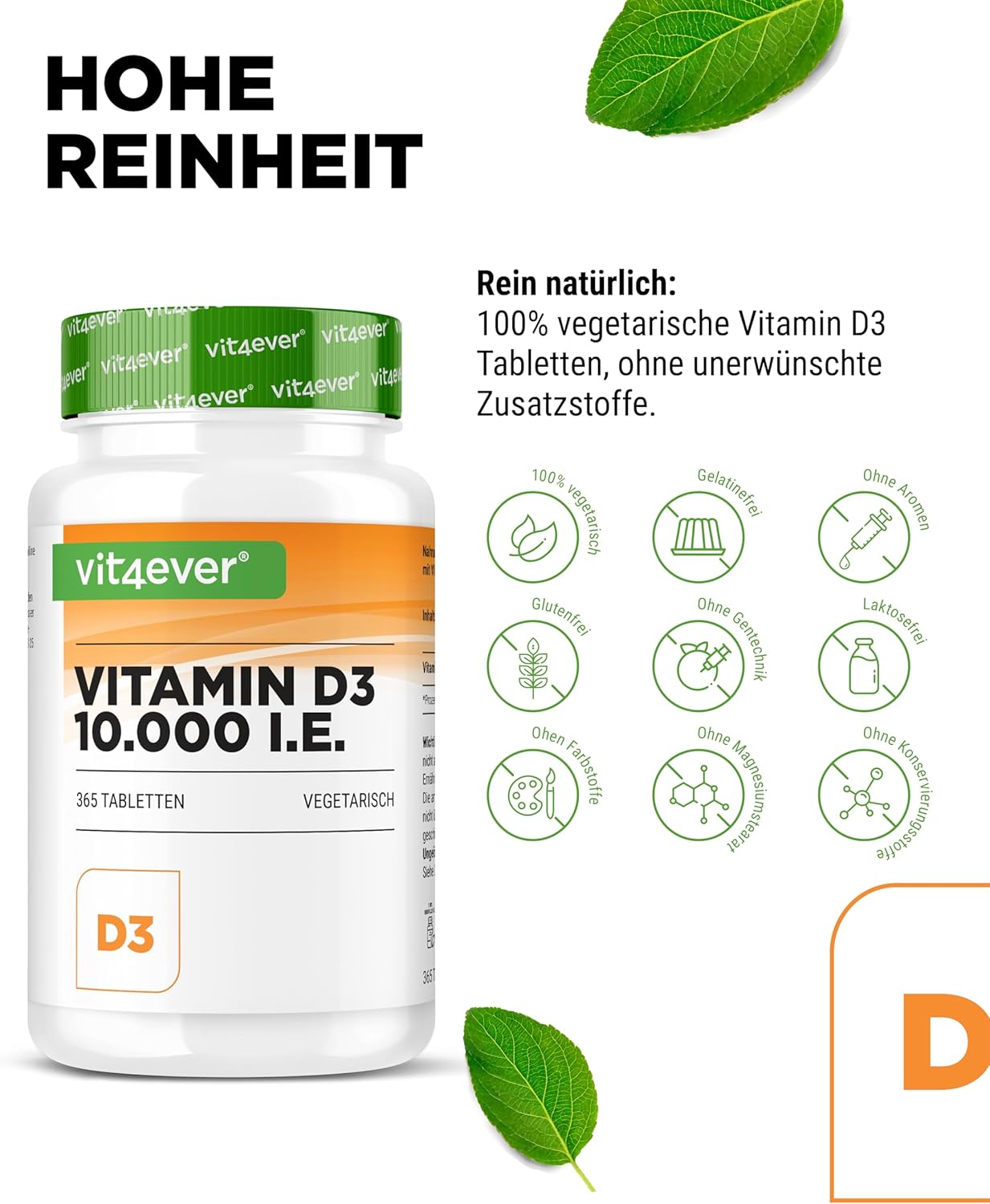 Detalle de Vitamin D3 10.000 IE Depot - 365 Tabletten