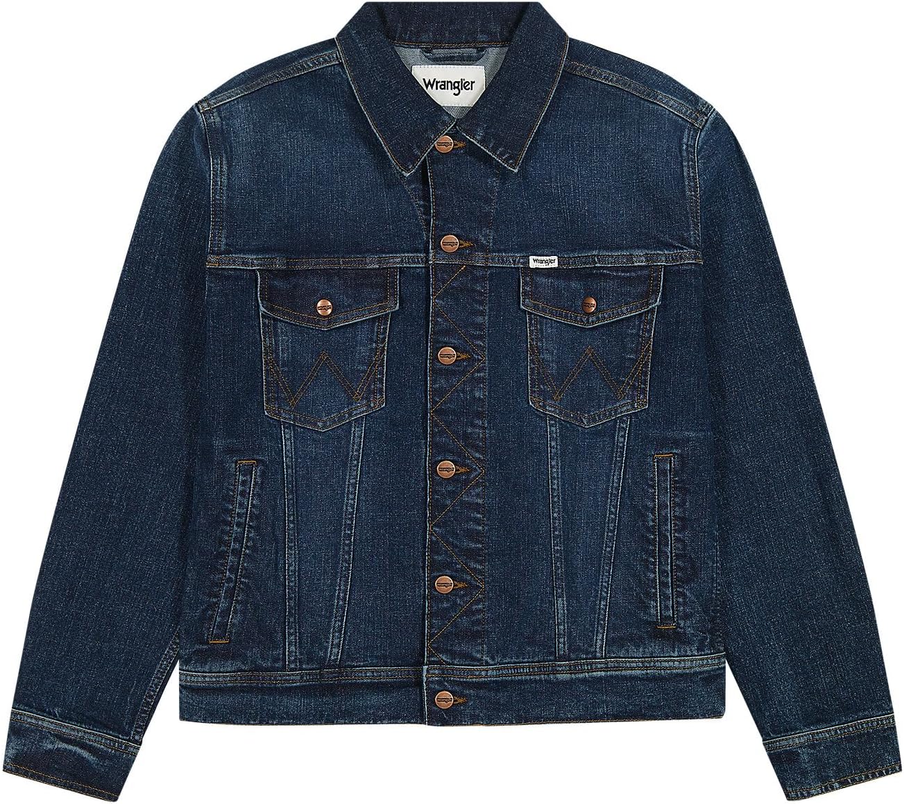 Detalle de Wrangler Men's Classic Denim Jacket: Reliable Everyday Layer