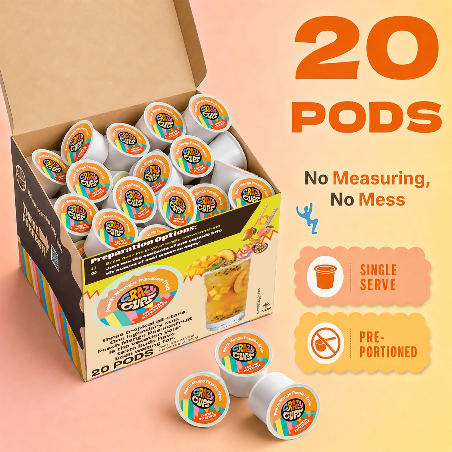 Thumbnail 6 de Crazy Cups Iced Refresher Pods, 20 Count