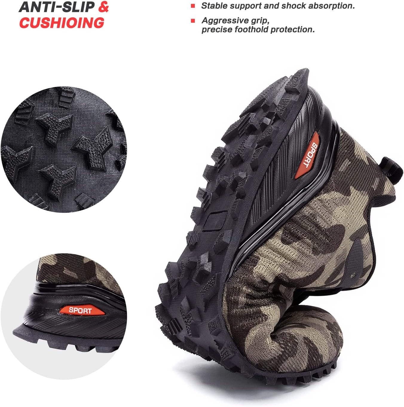Thumbnail 5 de Kricely Men's Trail Running Shoes: Breathable, Durable Outdoor Sneakers for Multi-Sport Use