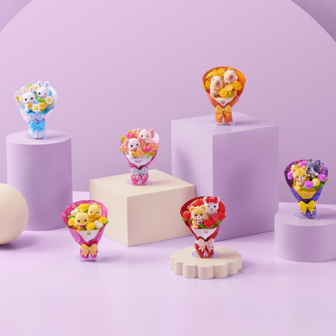 Detalle de Mini Brands Mini Kawaii Bouquet Capsule Series 1 miniature animal bouquet