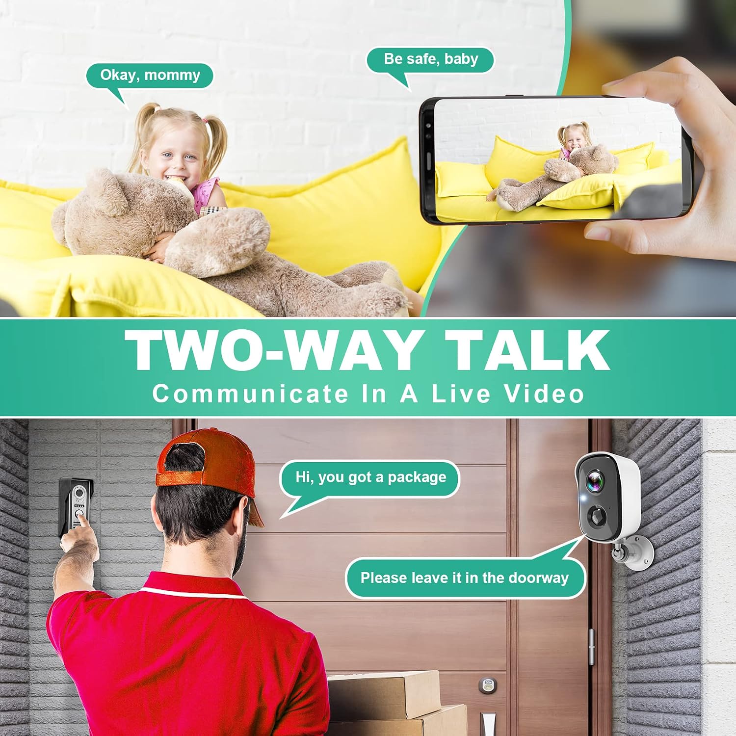 Detalle 2 de Wireless Outdoor Security Camera, Battery-Powered