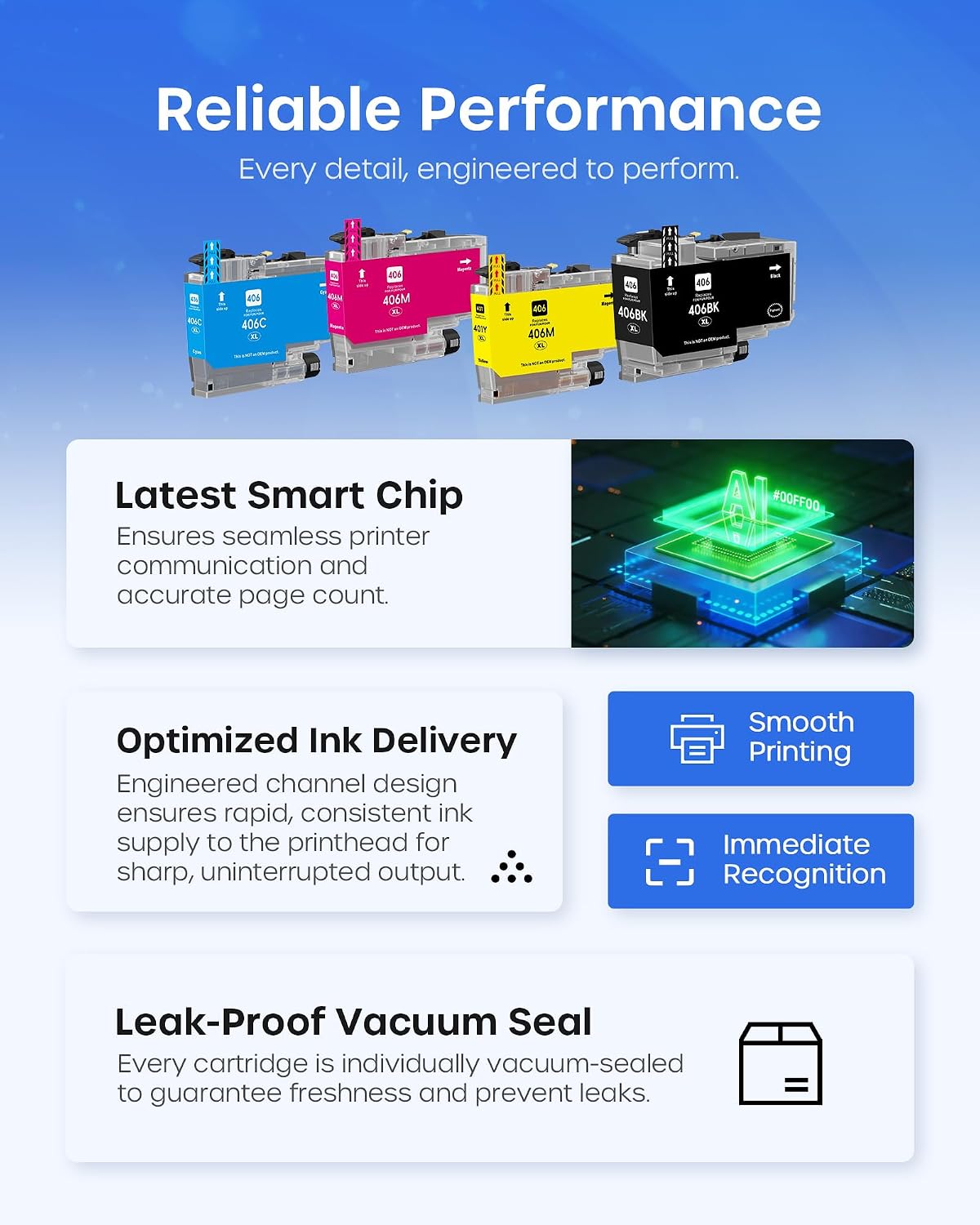 Detalle 1 de LC406XL Compatible Ink Cartridges