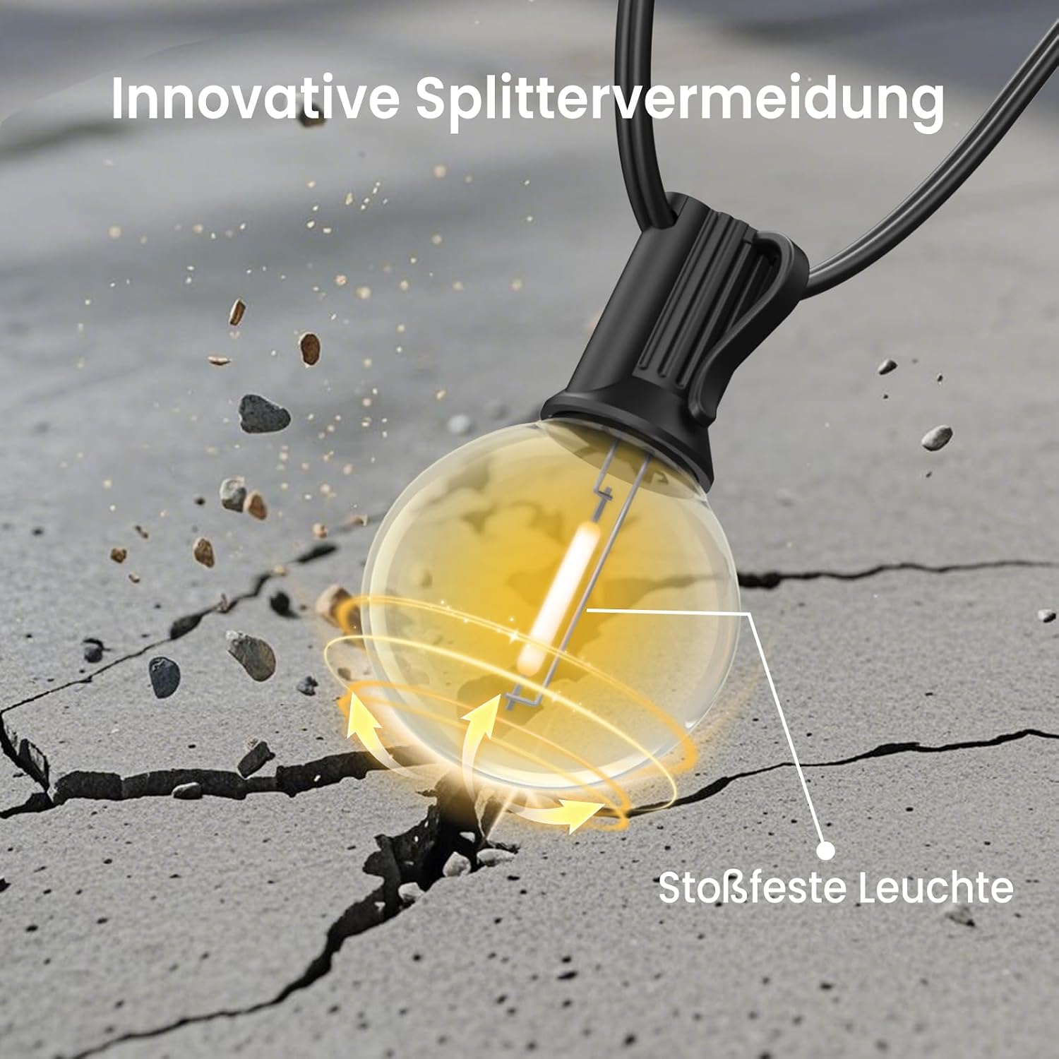 Thumbnail 4 de LONIUTO Lichterkette Außen 15 m 25+2 G40 LED warmweiß
