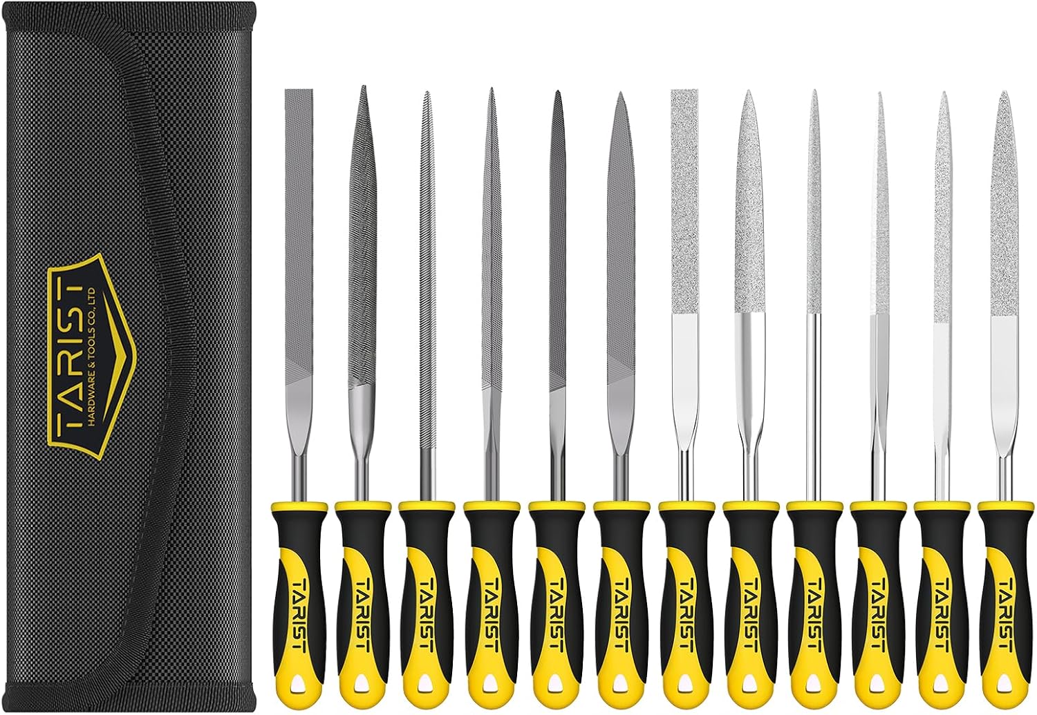 Detalle de TARIST FS02-202210 12-Piece Needle File Set with Tool Bag