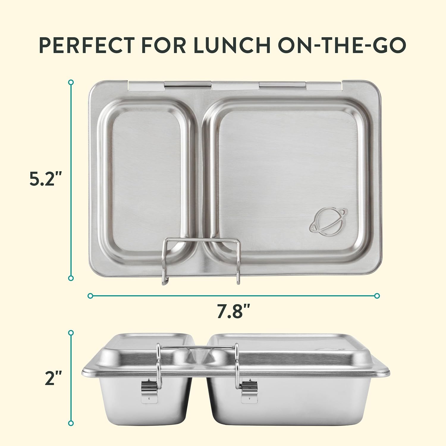Thumbnail 2 de PlanetBox Recycled Shuttle Replacement Lunch Box (Stainless Steel, Brushed) for Kids and Adults