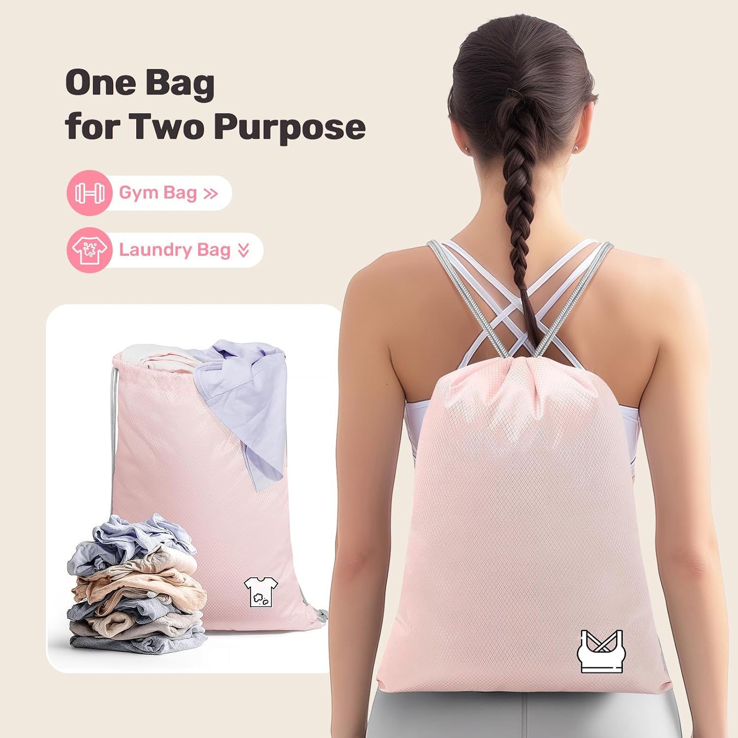 Thumbnail 5 de Compression Packing Cubes for Suitcases, Ultralight 8-Piece Set (Rose Grey)