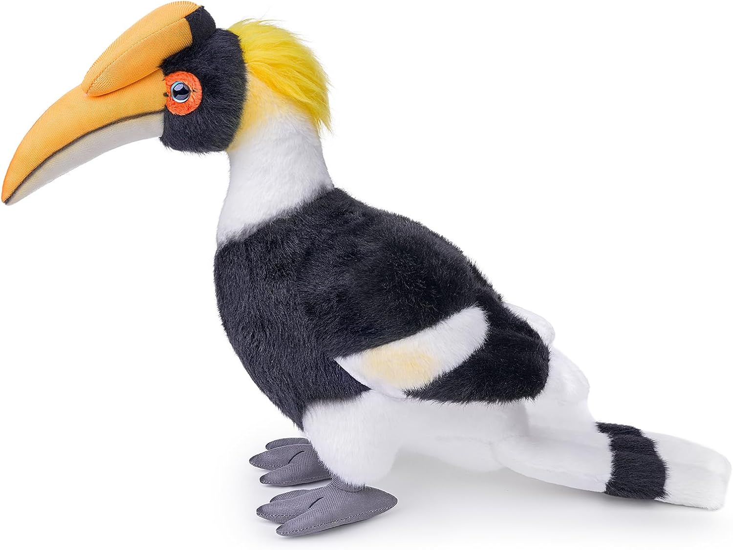 Detalle de Lilizzhoumax Double-Horned Hornbill Plush Toy 12 Inch – Realistic, Super Soft and Cuddly Companion