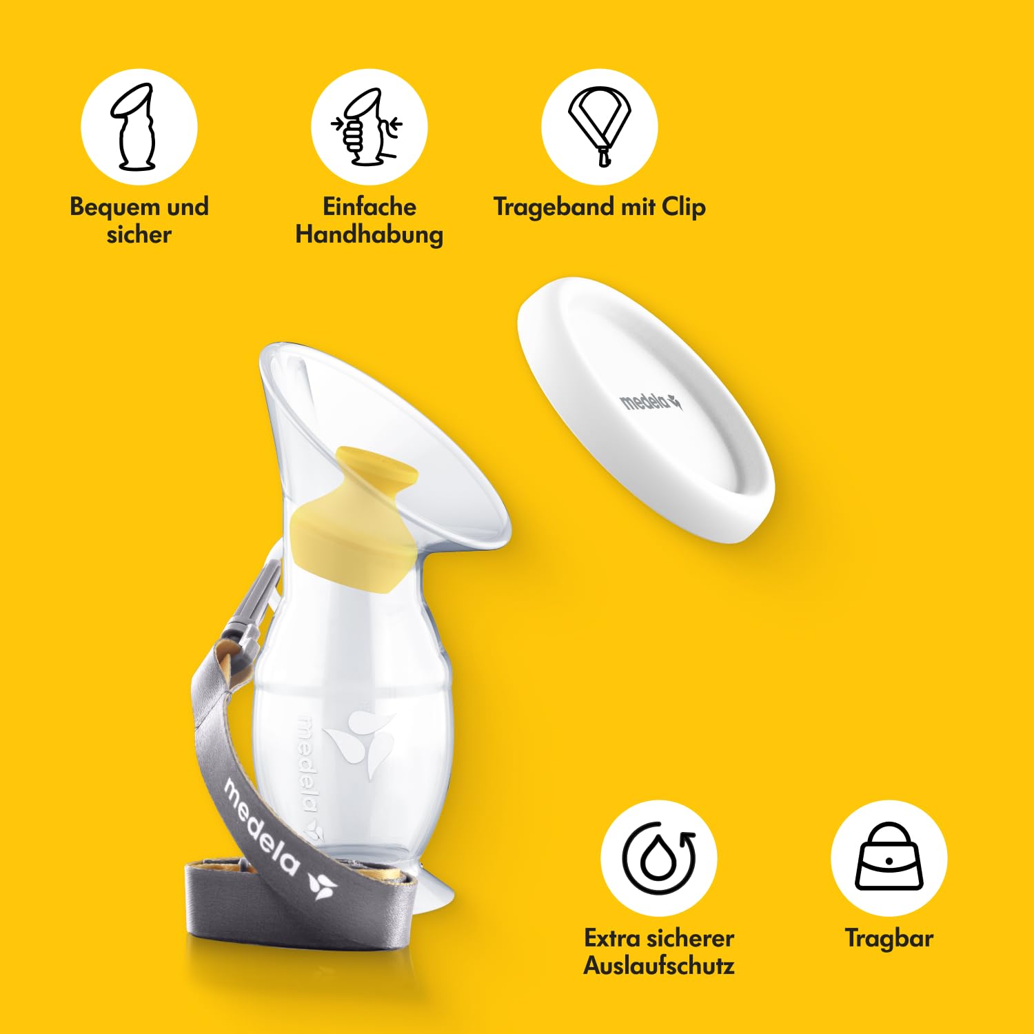 Thumbnail 2 de Medela Muttermilch-Auffangbehälter aus Silikon – sicherer Milchauffänger für unterwegs