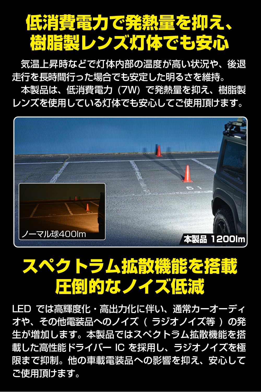 Thumbnail 4 de M's Basic by IPF AMZ-BL703 T16バックランプ LED 1200lm・6500K・12V用