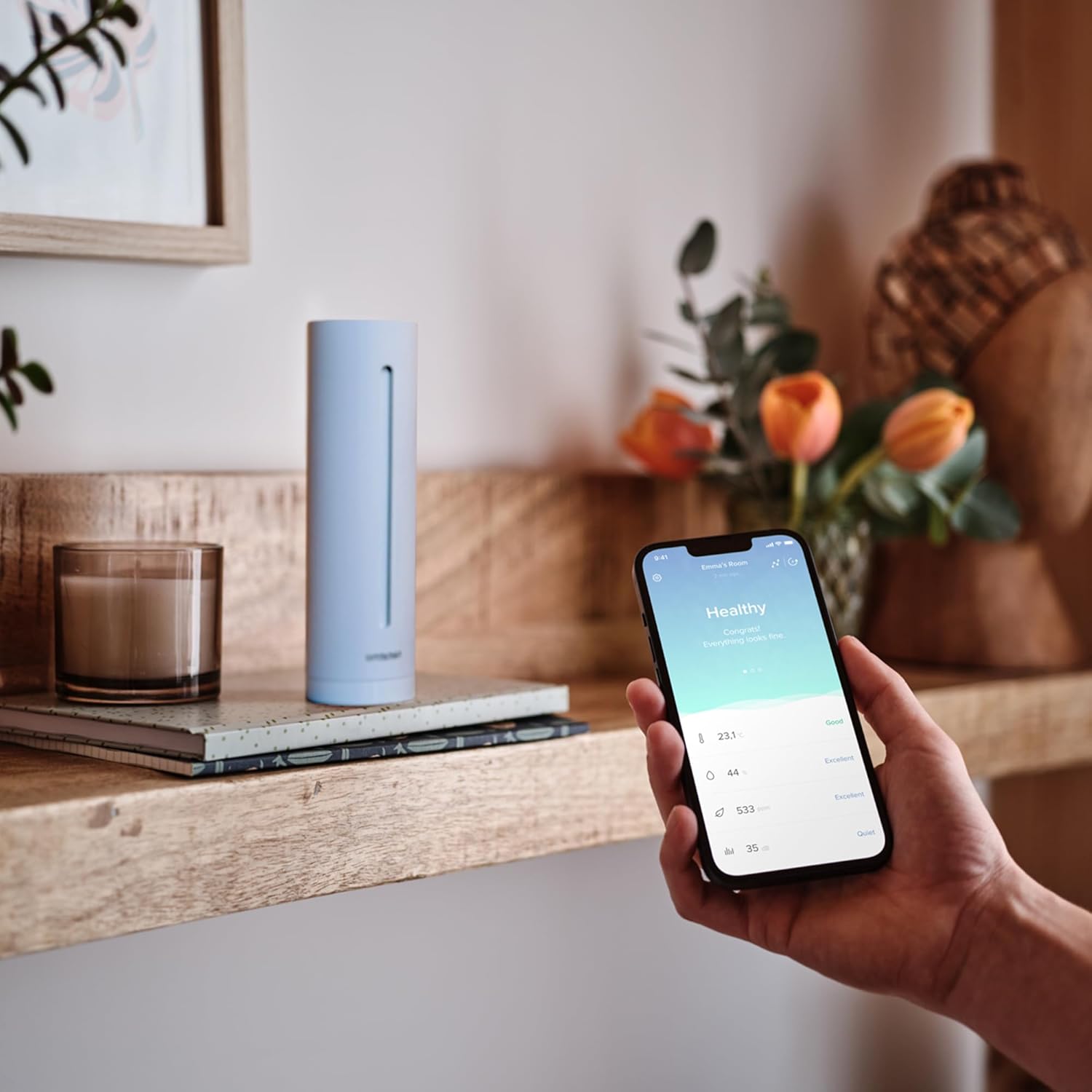 Thumbnail 4 de Netatmo NHC-EC: misuratore intelligente della qualità dell’aria interna con sensore CO2, temperatura, umidità e rumore (edizione limitata)