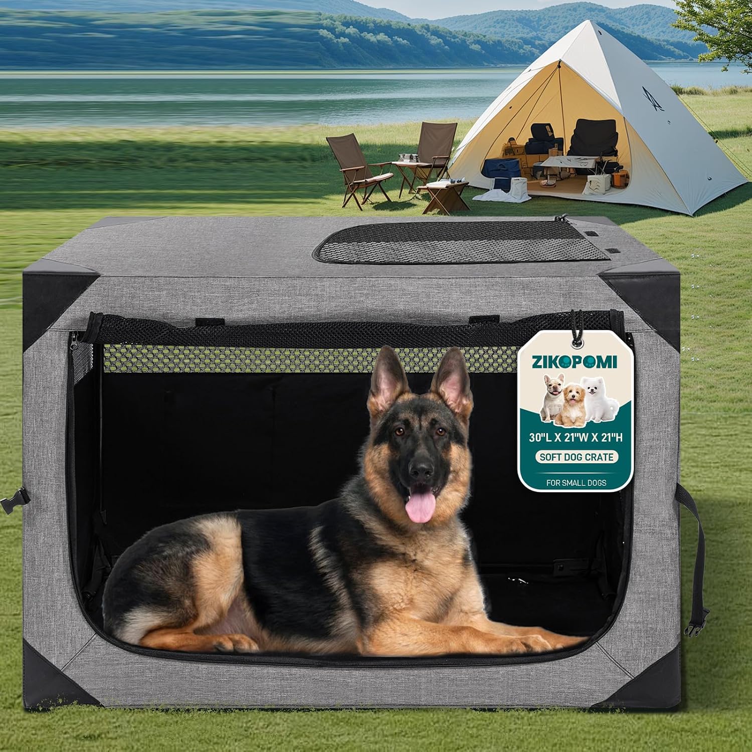 Detalle de Zikopomi Soft Dog Crate, 36-Inch