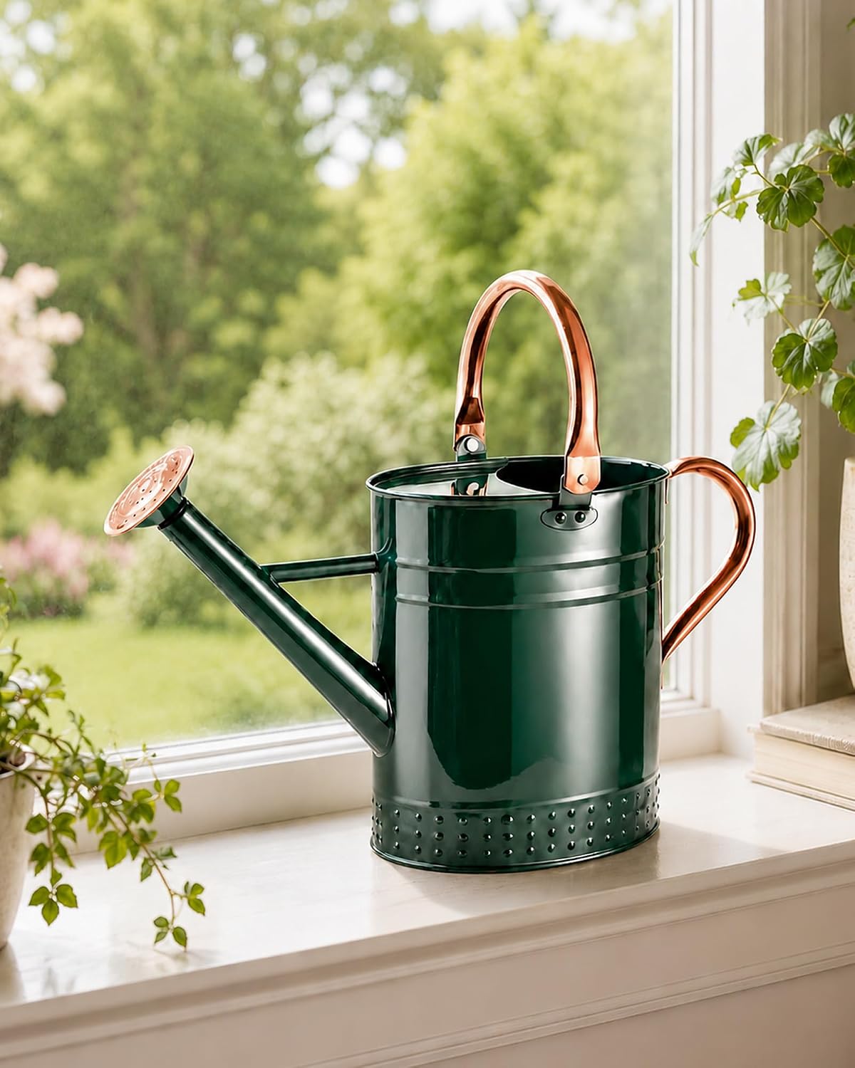 Detalle 2 de Bamworld 1 Gallon Stainless Steel Watering Can with Long Spout (Green)