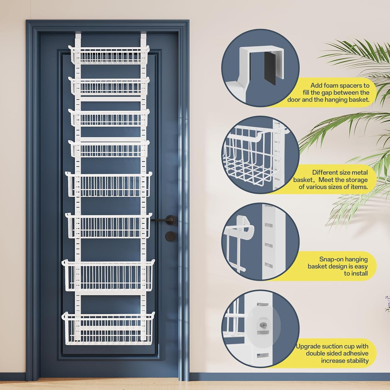 Detalle 2 de Over The Door Pantry Organizer 8-Tier