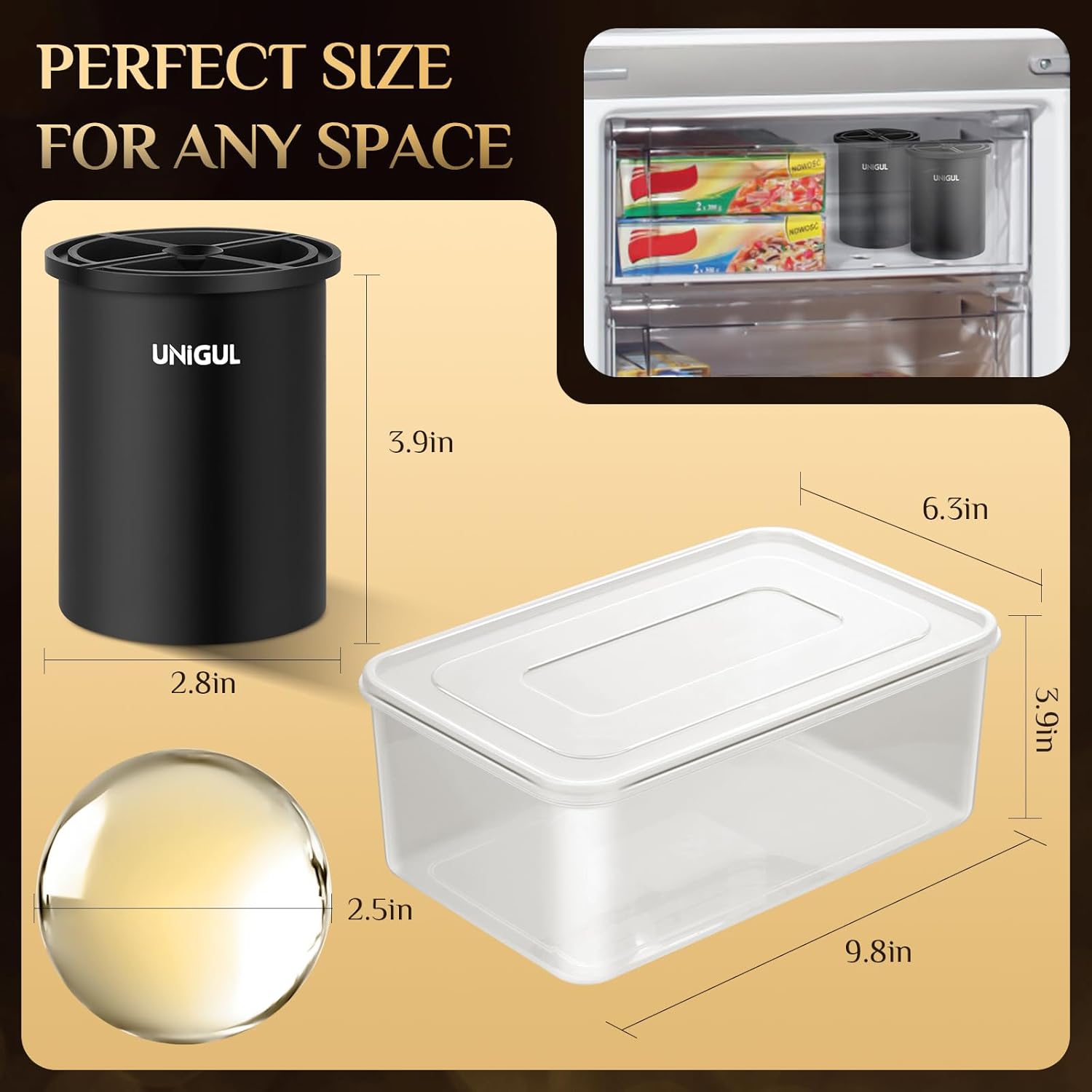 Detalle 2 de Clear Ice Cube Maker 2.5" Stainless Steel