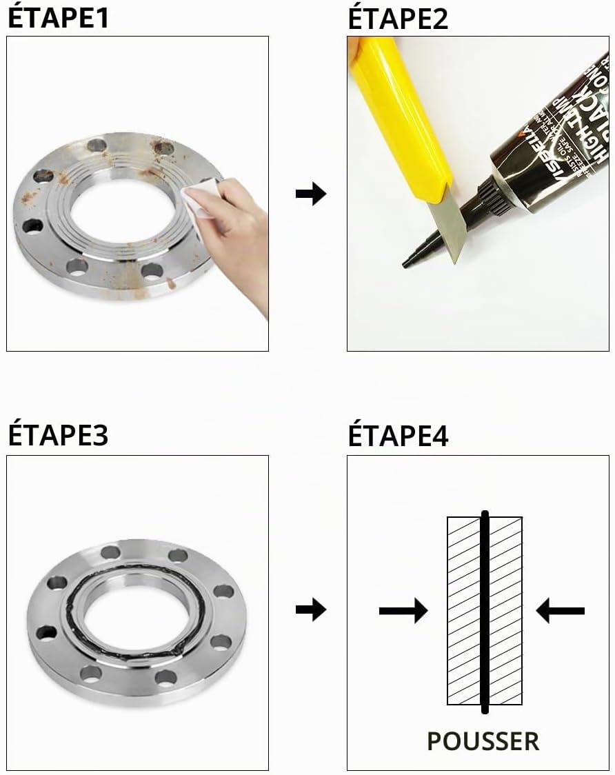 Detalle 2 de Visbella Neutral RTV siliconenkit voor motorafdichtingen tot 315 °C