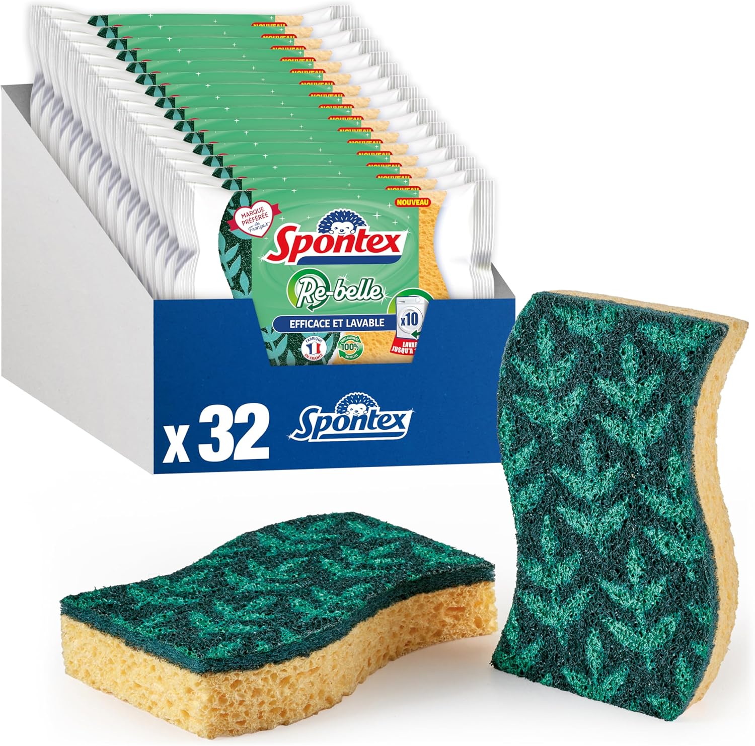 SPONTEX Eponges Re-Belle 32 pièces 🧽