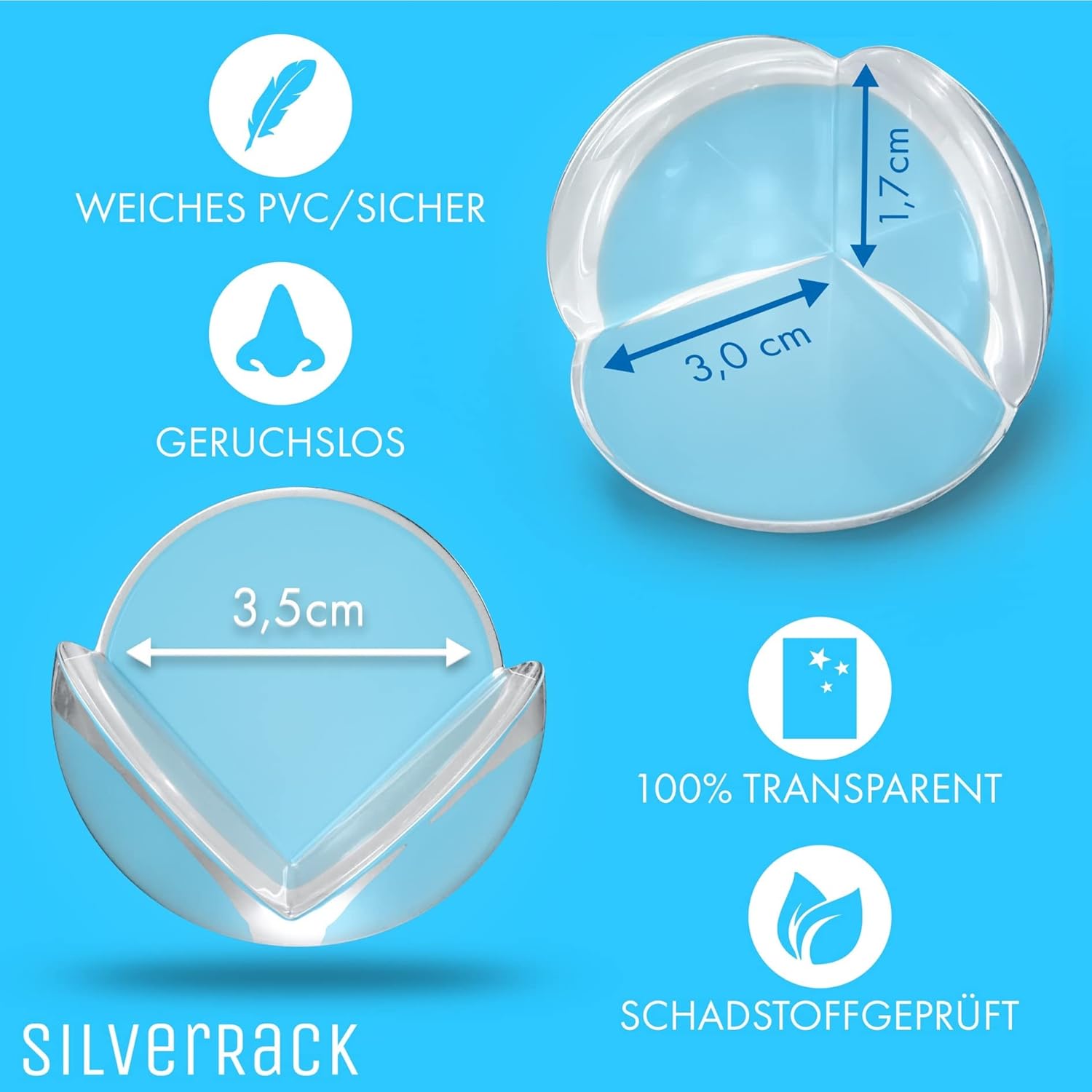 Thumbnail 5 de SilverRack Lot 10 protections d'angle transparentes pour bébé