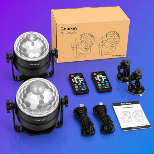 Thumbnail 7 de 2er-Pack Gobikey Discokugeln, 360° Rotierende Discolicht LED Partylicht