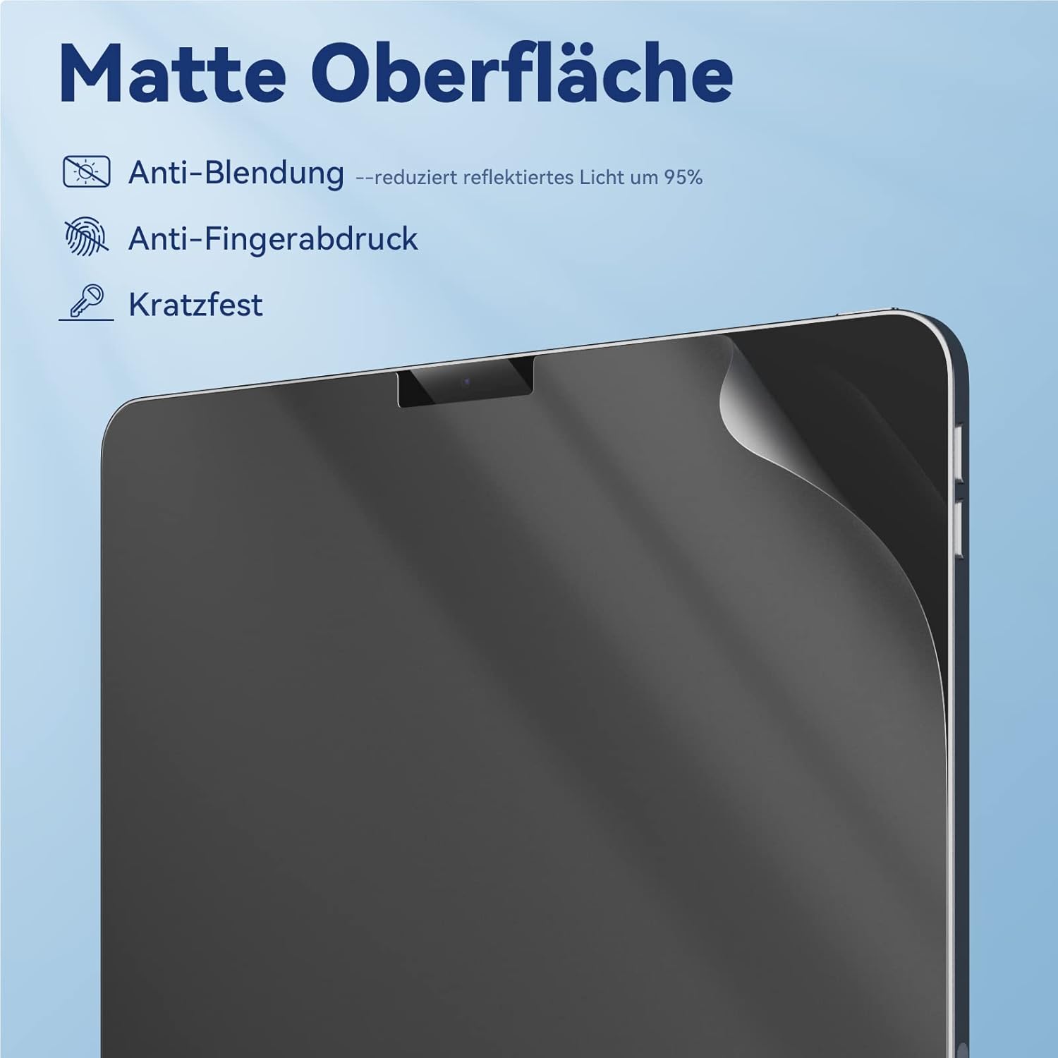 Thumbnail 2 de [2 Stück] Like Paper Folie für iPad Pro 12,9 Zoll (2022/2021/2020/2018) – matte Papier-Displayschutzfolie