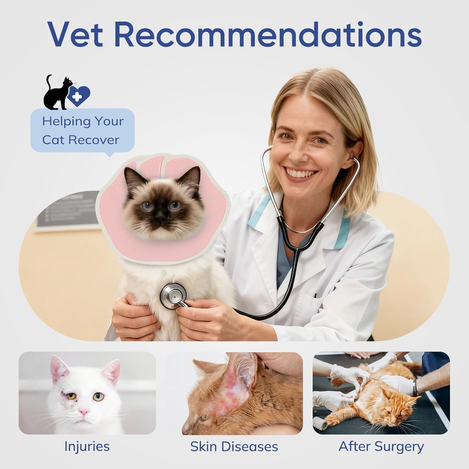 Thumbnail 6 de Supet weiche Halskrause Katze mit Verlängerungspolster – wasserabweisend, verstellbar, kratzfest