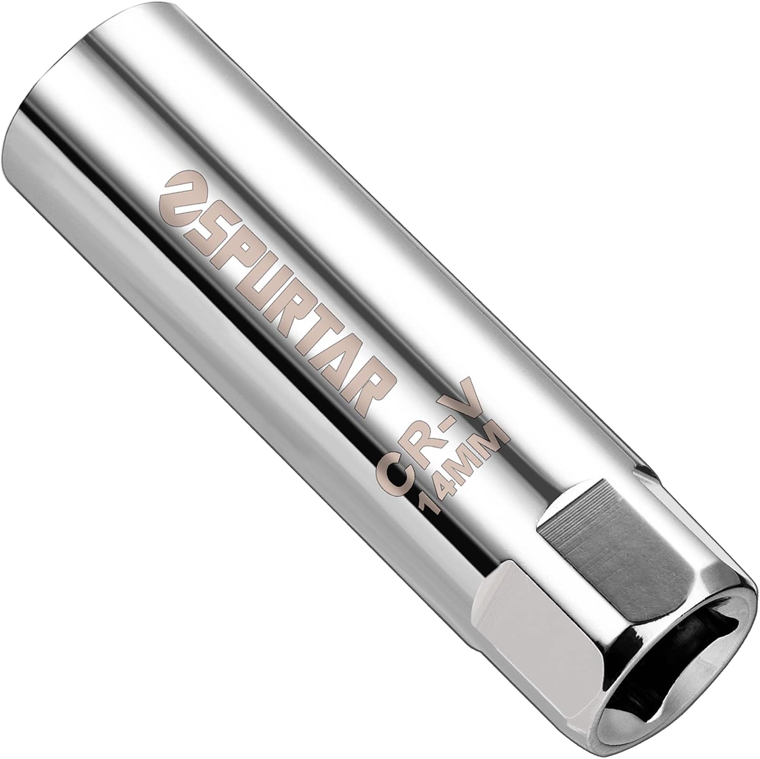 Detalle de Spurtar 14mm Magnetic Spark Plug Socket, 3/8-Inch Drive, Thin Wall 12-Point