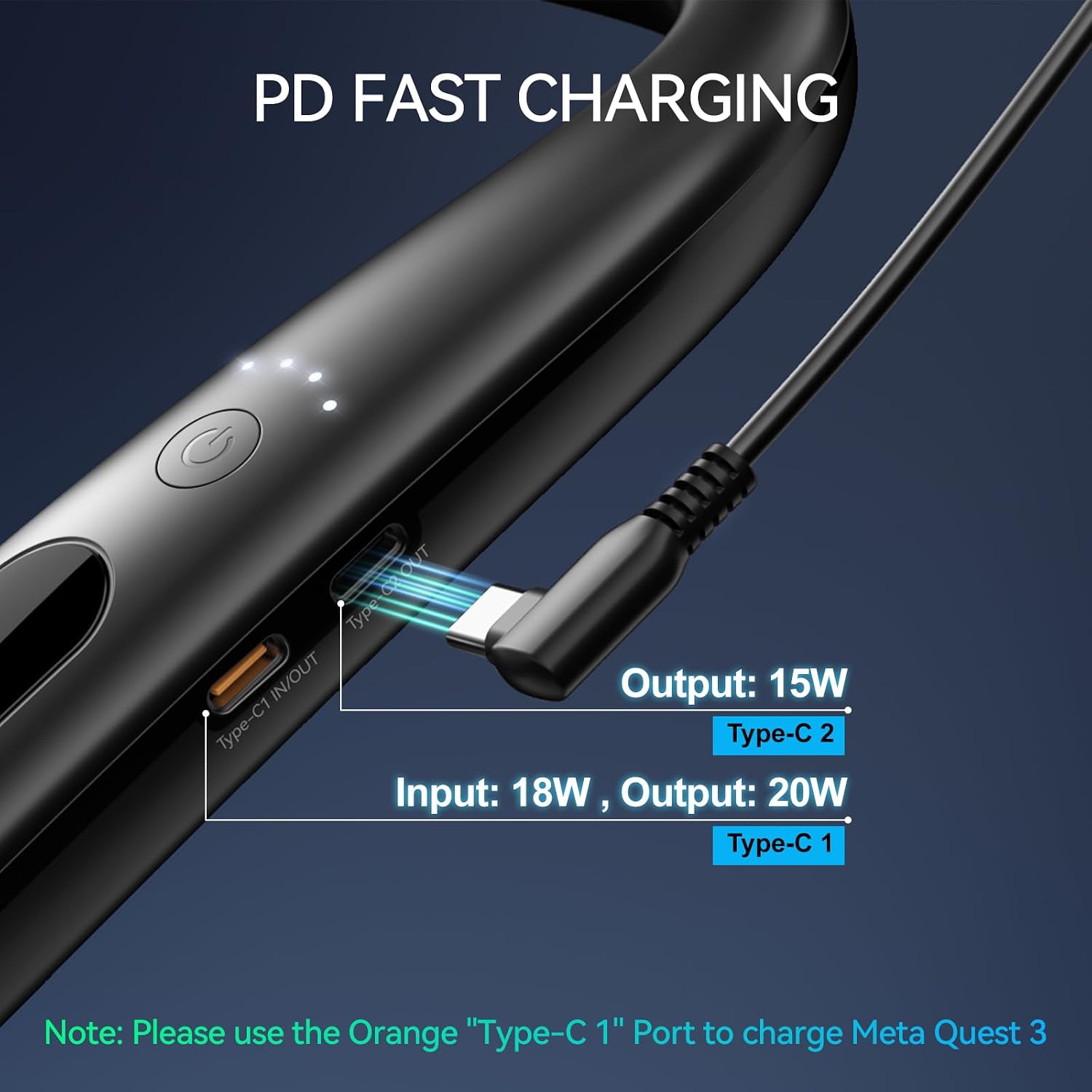 Thumbnail 2 de NEWDERY Battery Pack 10000mAh for Meta Quest 2