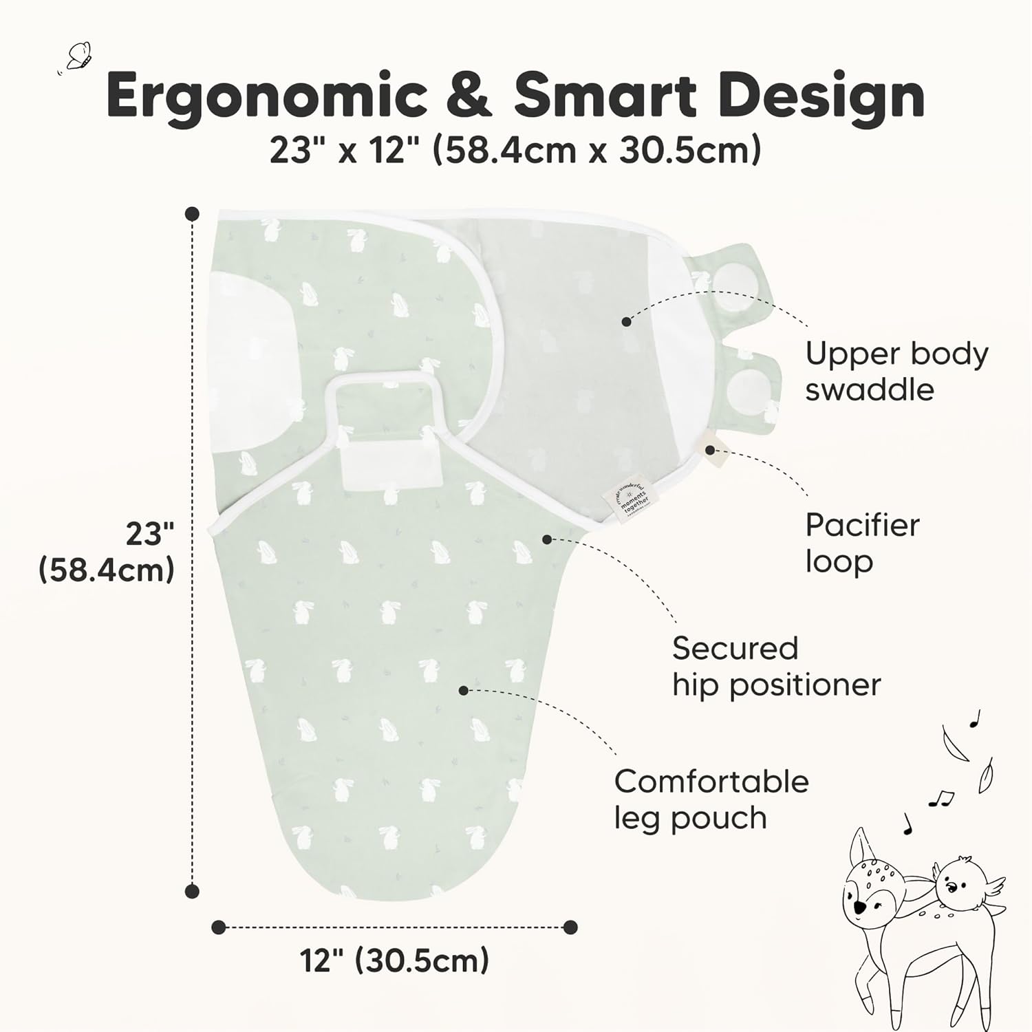 Thumbnail 1 de 3-Pack Organic Baby Swaddle 0-3M