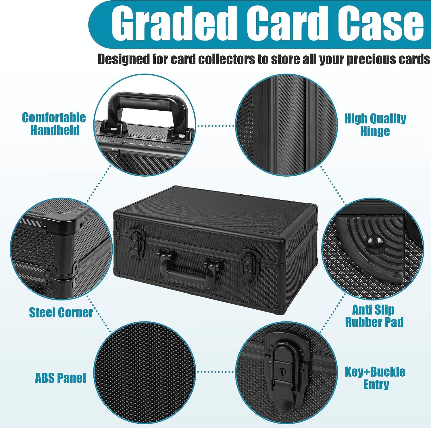 Thumbnail 5 de FREEAMG Graded Cards Storage Box: Aluminium Alloy, 150+ Card Capacity with Secure Lock