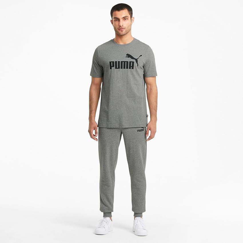 Thumbnail 3 de Puma Ess Logo Tee Medium Gray Heather camiseta hombre talla M