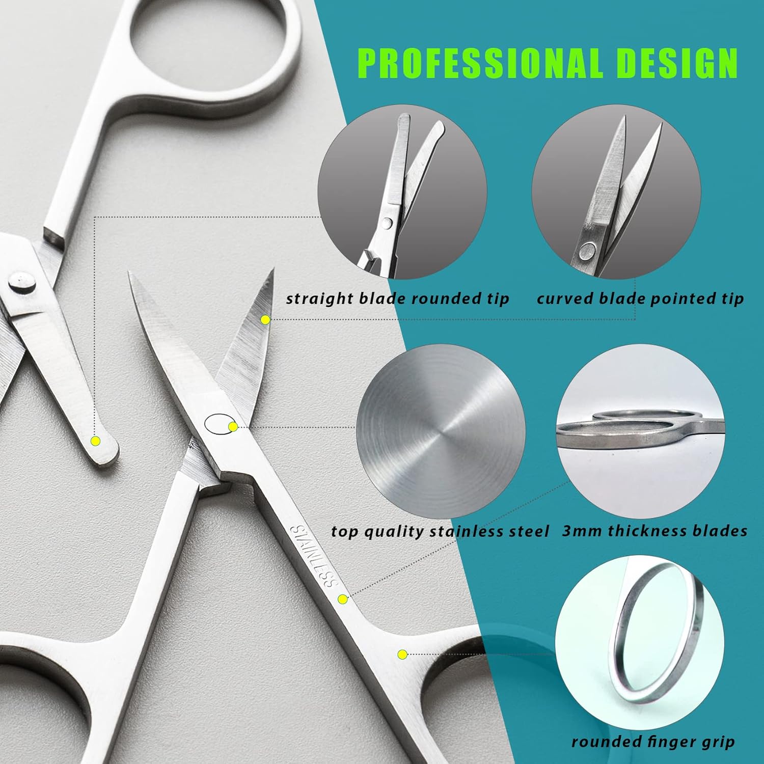 Detalle de Grooming Scissors 2pcs 3.54in ✂