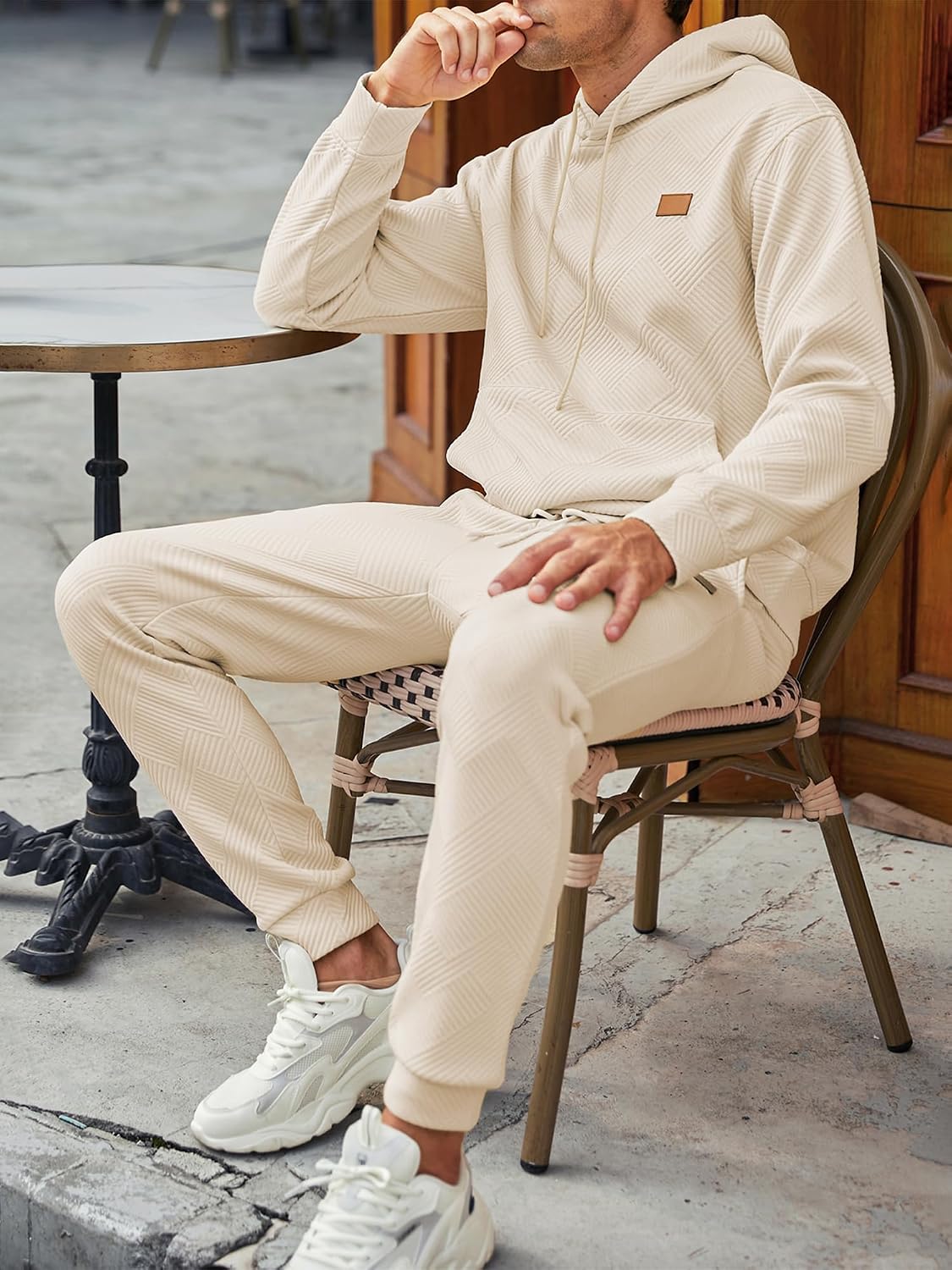 Detalle de Elegancity Jogginganzug Set Herren mit Kapuze