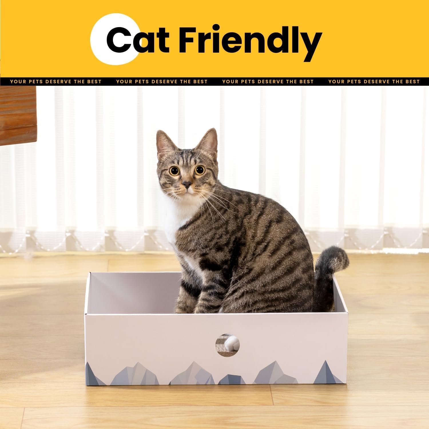 Detalle de Cat scratching board box 41 x 24 cm