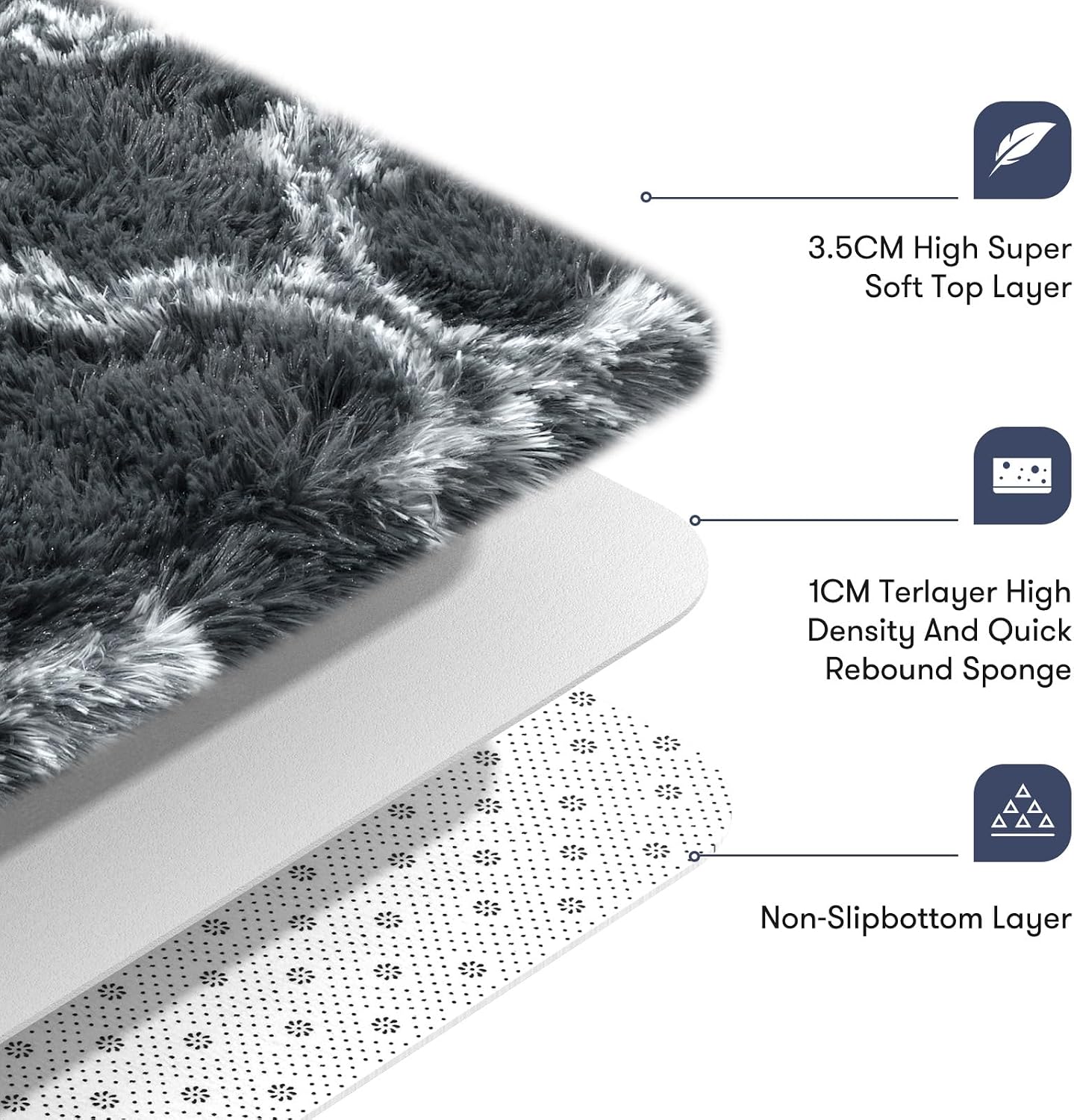 Thumbnail 3 de JOJOSEE Rugs Living Room 200x300cm grey rug