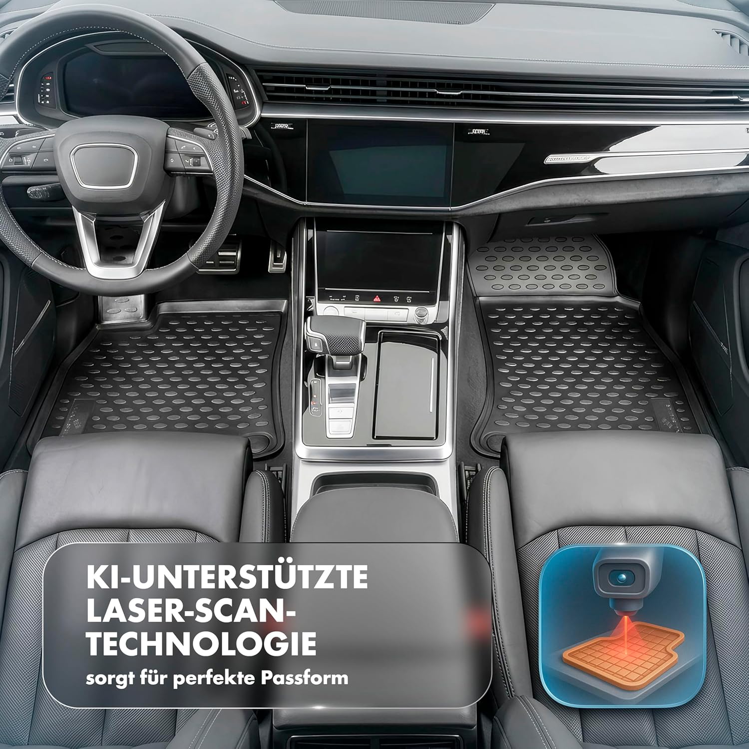 Thumbnail 3 de WALSER Tapis de sol sur mesure XTR en caoutchouc pour Renault Austral Mild-Hybrid (07/2022-auj)