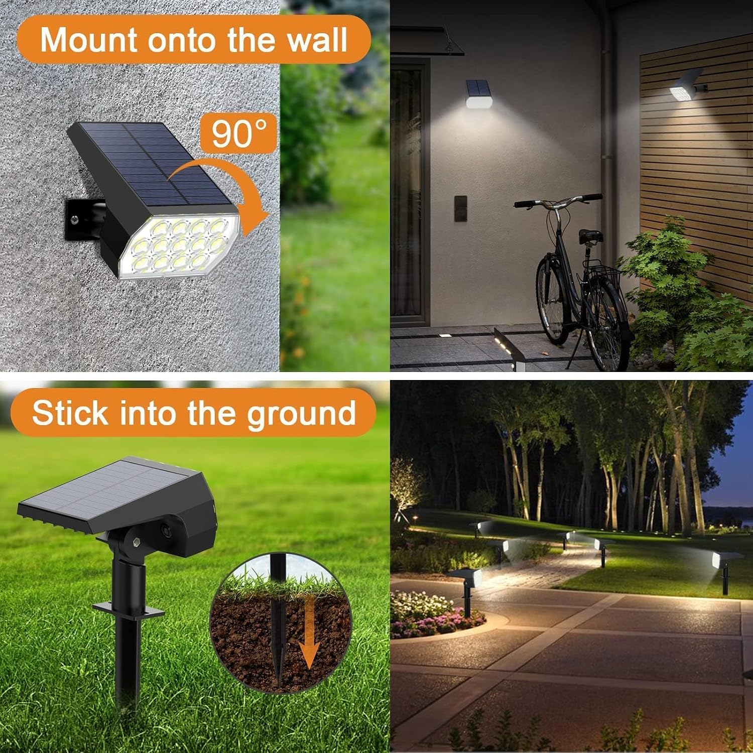 Thumbnail 4 de Flaow Solar Garden Lights 65 LED Spot Lights ⌁