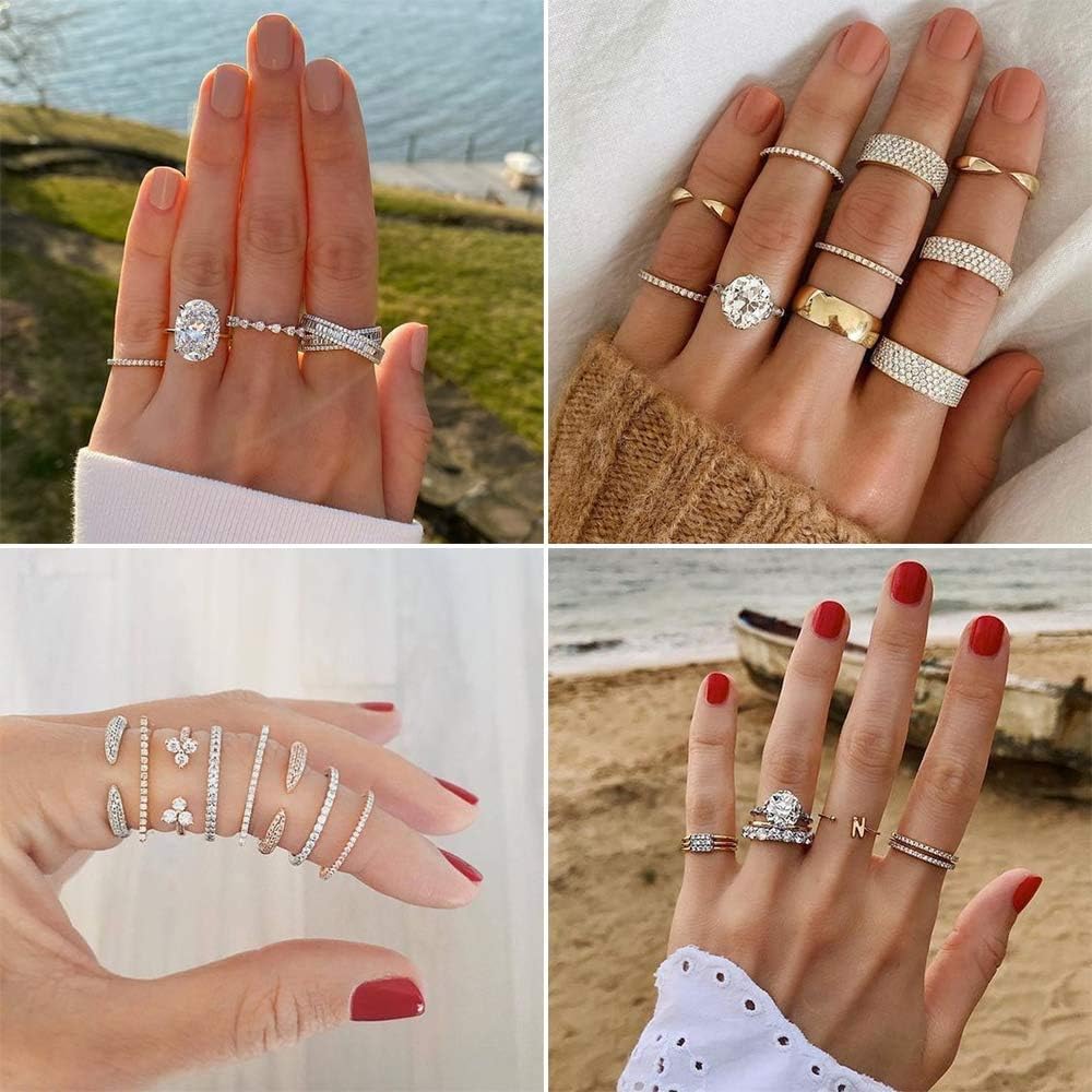 Thumbnail 4 de Zakk Eternity Ring Damen Ewigkeitsring Vorsteckring Silber 925 mit Zirkonia 2 mm