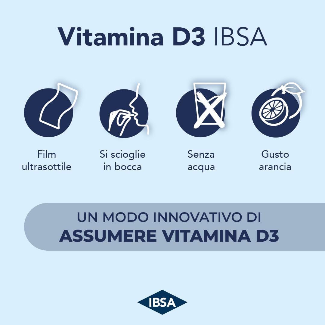 Thumbnail 1 de Vitamina D3 IBSA 2000 UI – Film Orodispersibili: supporto daily per ossa e sistema immunitario