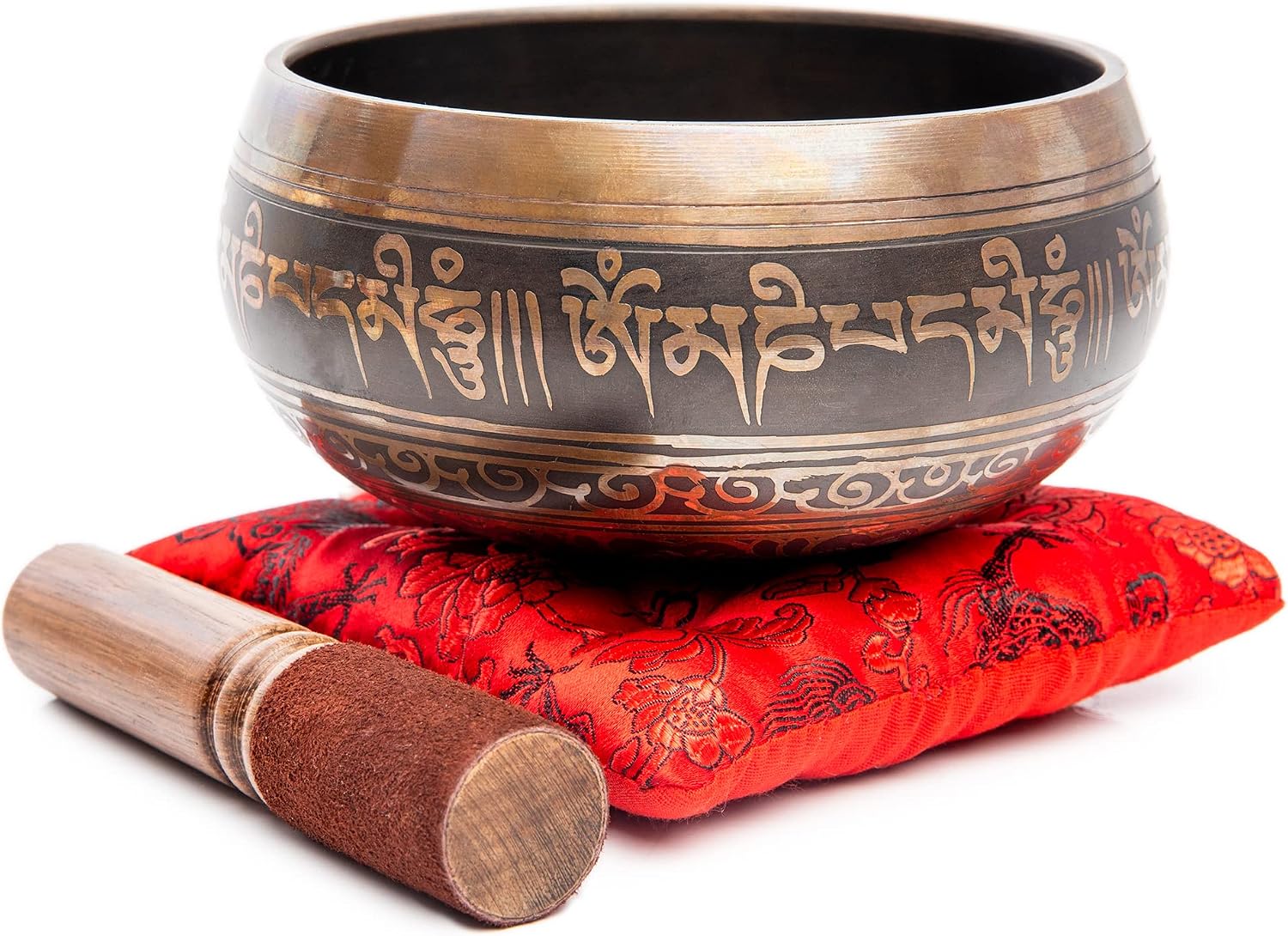 Detalle 2 de HIMALAYAN BAZAAR BLISS-BWL Singing Bowl Set, Brass Bowl, Cushion and Mallet