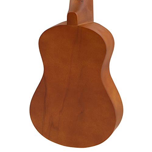 Detalle de World Rhythm Ukulele Soprano per Principianti, Finitura Naturale – Con Custodia, Corde di Ricambio e Pletro in Feltro (Marrone)