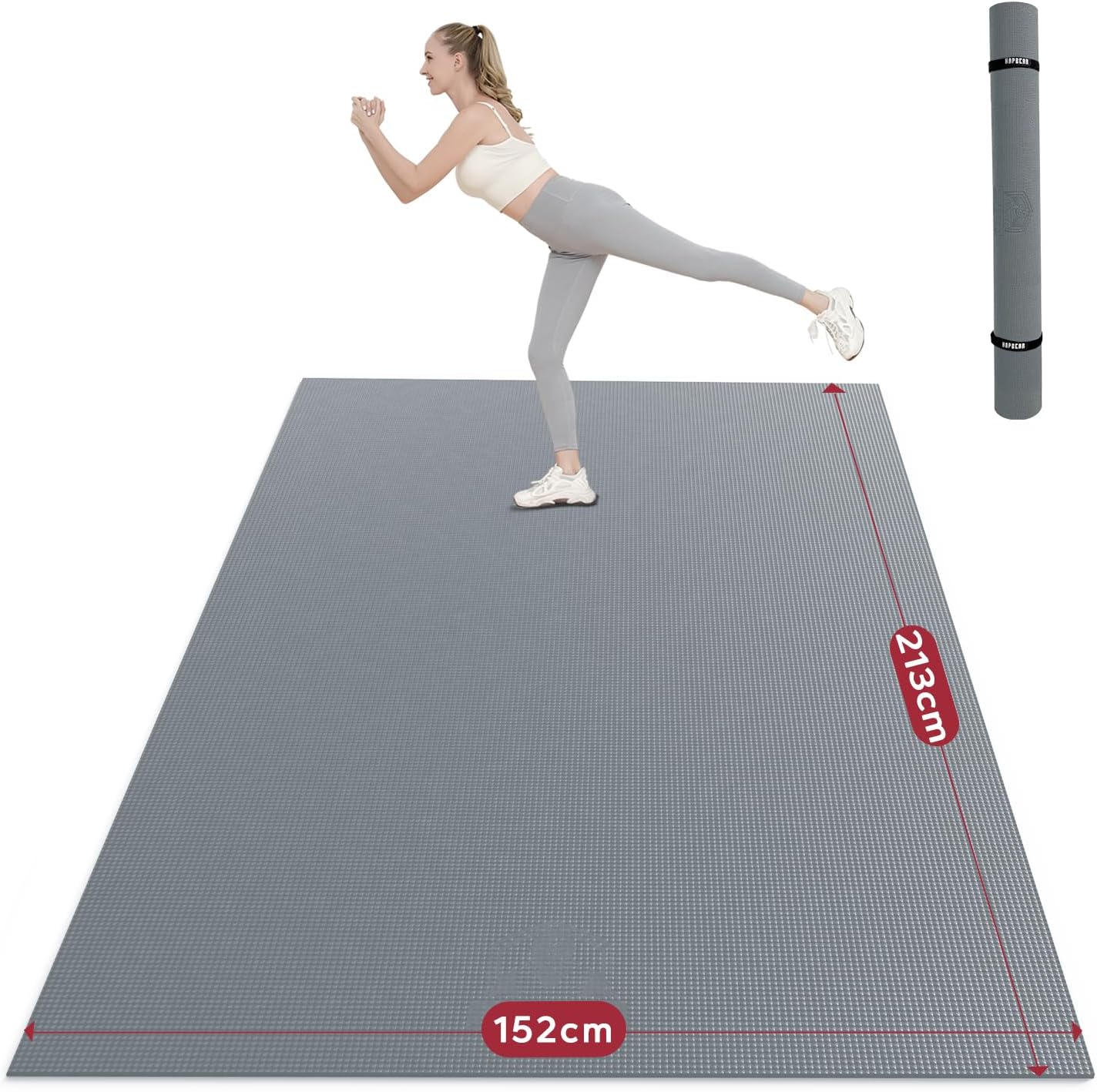 HAPBEAR Yogamatte XXL 8 mm Fitnessmatte