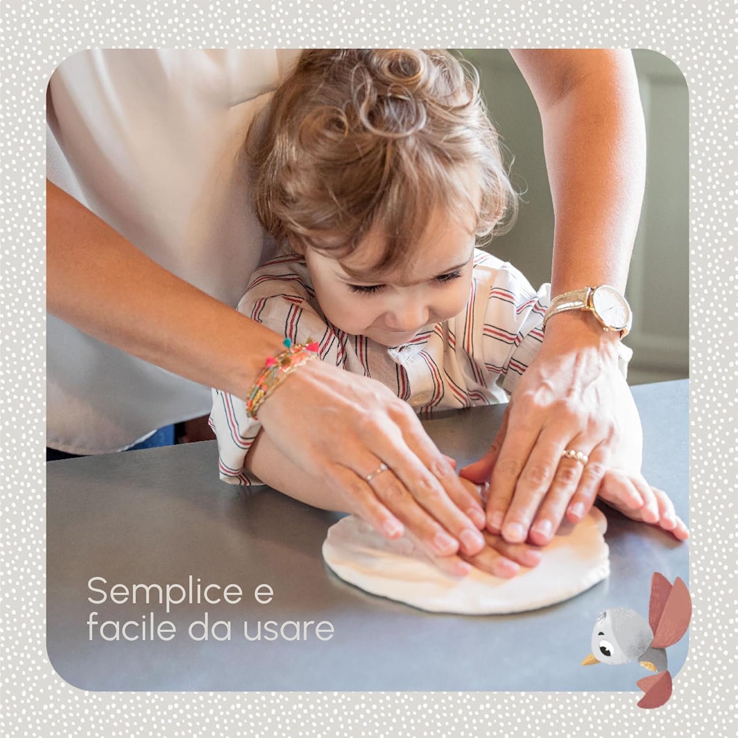 Detalle de Tiny Love Doppia Cornice Impronte Neonato: ricorda mani e piedini con stile