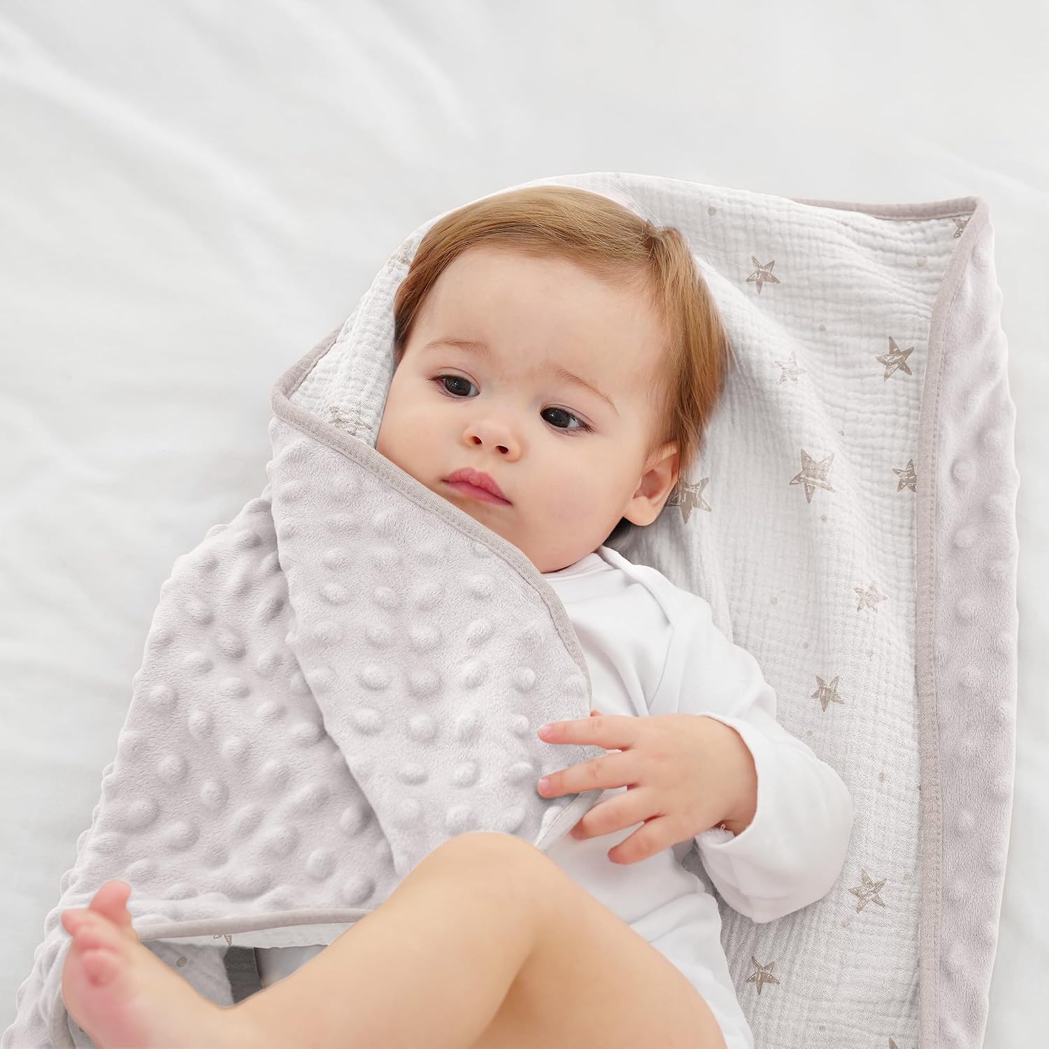 Thumbnail 4 de Susurration Babydecke Baumwolle 75x100 cm Cream Star
