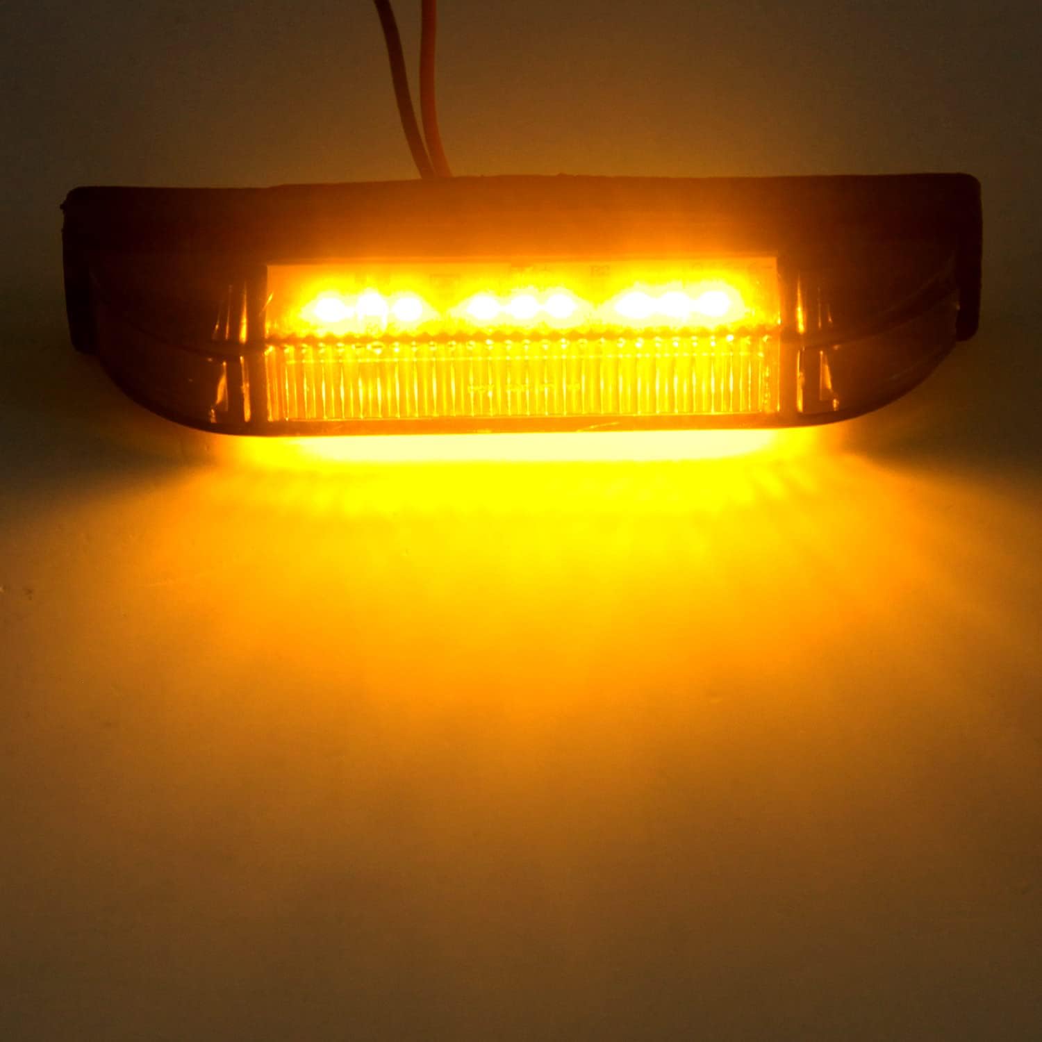 Detalle de Partswcgg スモークアンバーLEDグリルマーカーライト 4個セット・4インチ・12V