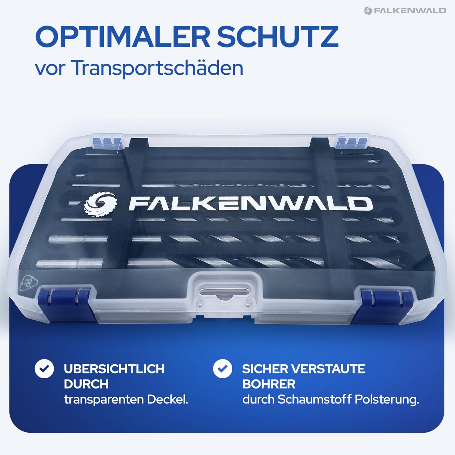 Thumbnail 5 de Falkenwald Holzbohrer-Set lang 7-teilig (4–12 mm) inkl. Koffer für präzise Bohrungen in Weich- und Hartholz