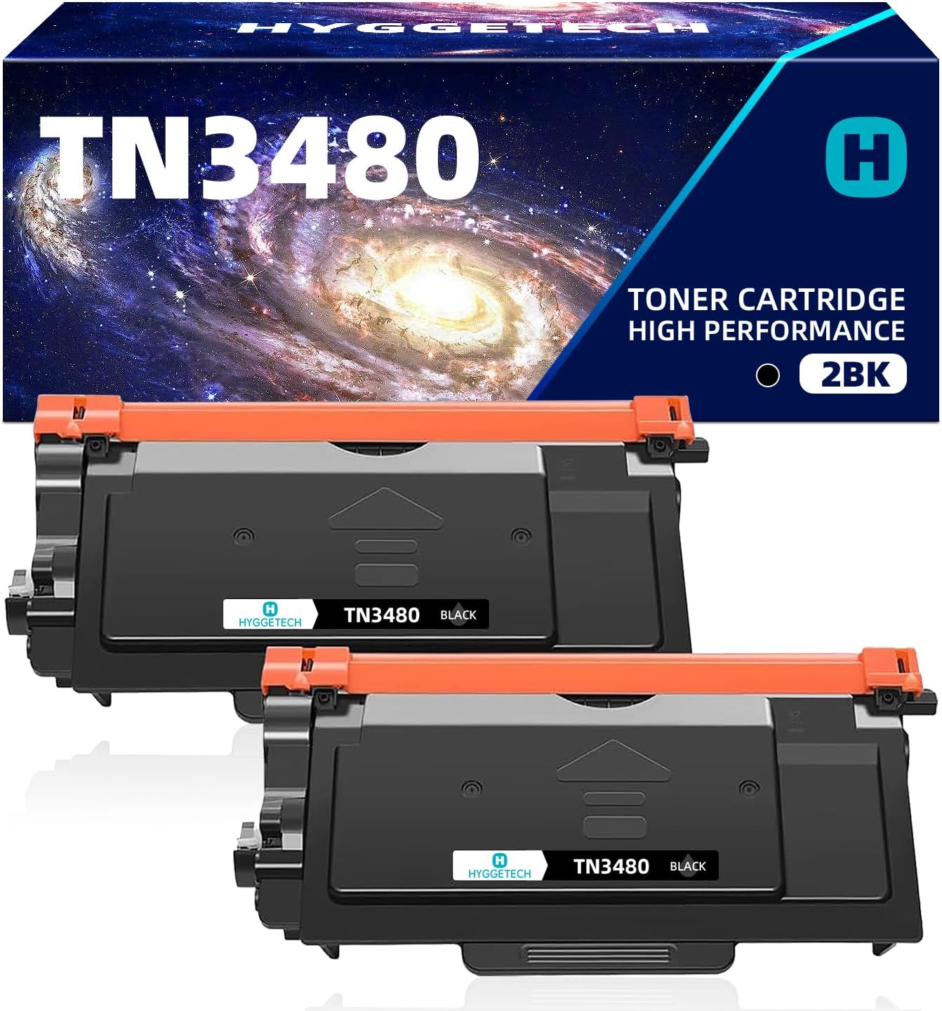 Detalle de Hyggetech TN3480 Toner noir 2x